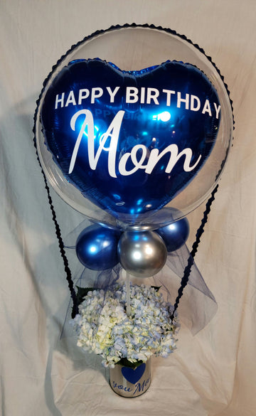 Tin Flower Balloon Arrangement